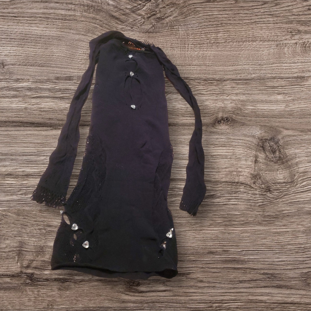 Elegant Black Dress with Embellishments
